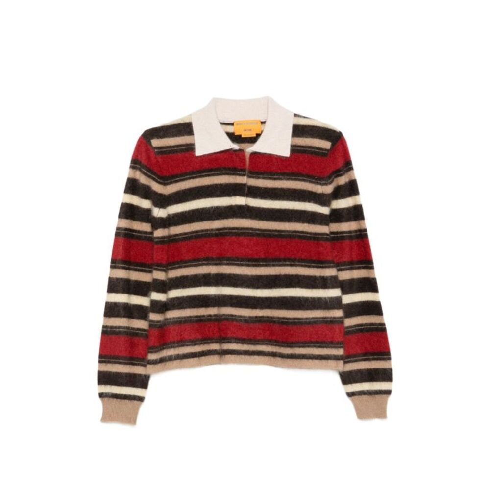 Guest In Residence Women Cashmere Striped Polo Shirt